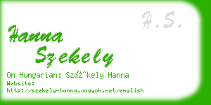 hanna szekely business card